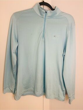 Greg Norman Collection Pale Blue Quarter-Zip Pullover